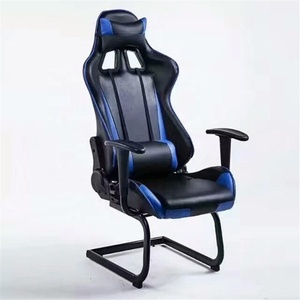 2021 नई डिजाइन पीले काले Ergonomic कुंडा गेमिंग कुर्सी पहियों के बिना चमड़े कार्यालय कुर्सियों कार्यकारी उच्च वापस कुर्सियों