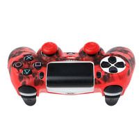 Crâne Camouflage Camo Silicone manchon souple housse de protection pour PS4 Pro contrôleur mince haute qualité livraison rapide