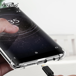 ATOUCHBO Premium Anti Şok şeffaf cep telefonu Geri Yumuşak TPU Zırh Kapak Kılıf <span class=keywords><strong>Sony</strong></span> <span class=keywords><strong>Xperia</strong></span> XA2 XA1 Ultra <span class=keywords><strong>XA</strong></span> C6 XZ
