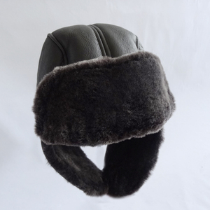 Russian Winter Trooper <strong>Hat</strong> 5-Panel Lamb <strong>Fur</strong> Leather Ushanka Trapper for Adults Australian Shearling Sheepskin for <strong>Men</strong> Women - Product Image 3