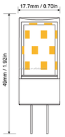 21 pièces smd2835 gy6.35 ampoule led puce corps en céramique gy6.35 base ac12v/dc12v 5w lumière led