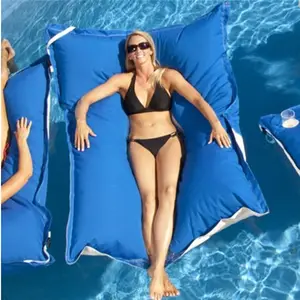 100% polyester waterproof fabric large pool floating water bean bag