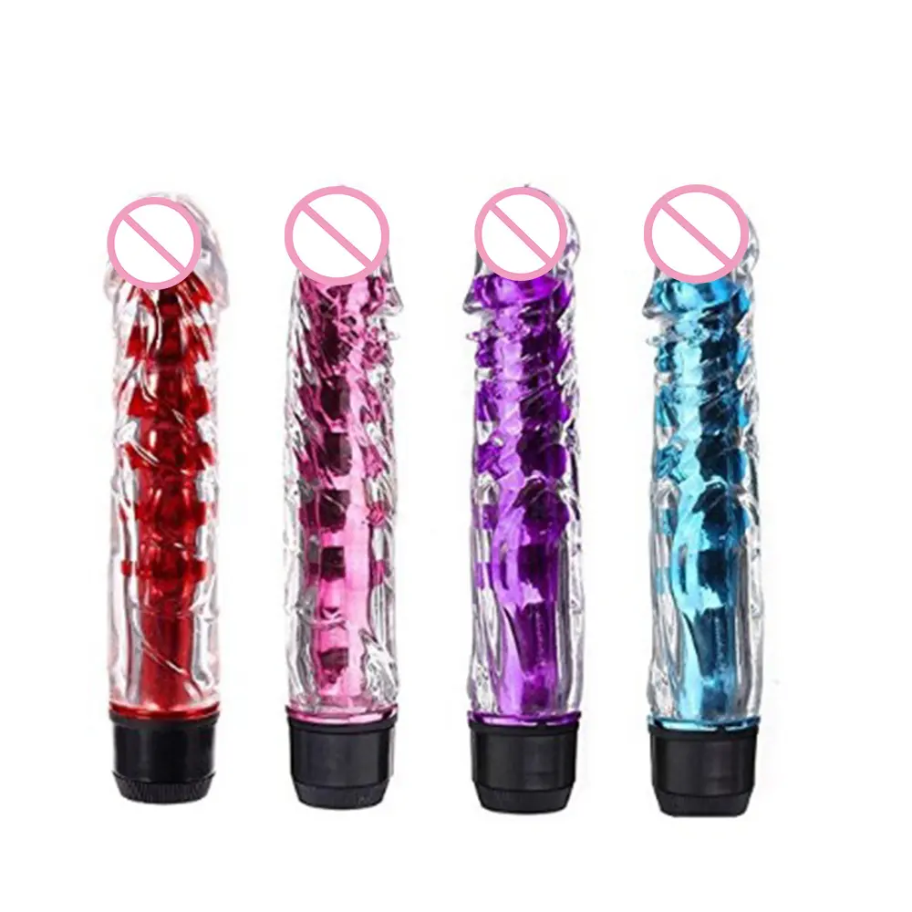 Pene realistico giocattolo del sesso per adulti testa grande artigianato di cristallo femminile Dido Light Up vibratore con luce a Led