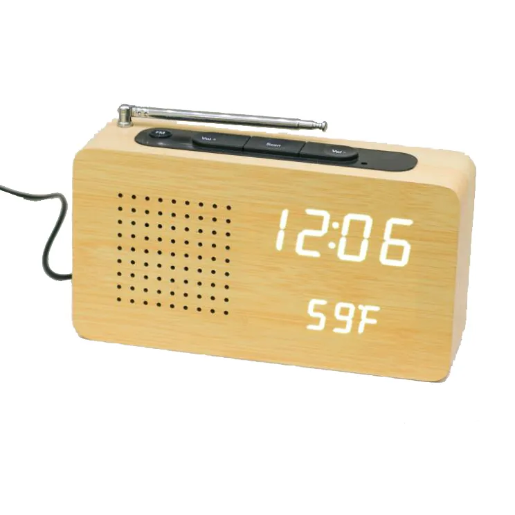 DC921 2018 new wood alarm clock radio