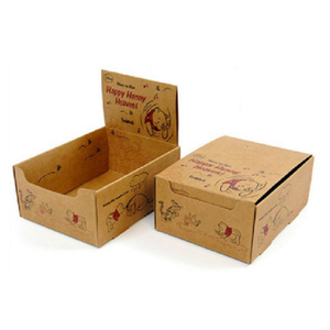 Pharmacy Advertising Kraft <strong>Cardboard</strong> Dispenser Counter Top PDQ Paper Display <strong>Box</strong> With <strong>Crash</strong> <strong>Lock</strong> - Product Image 5