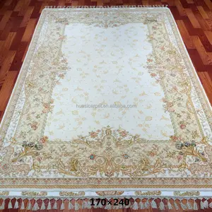 100% wool oriental iranian rugs persian handmade wool silk mixed carpet for home