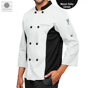 Vendita calda Ristorante Cucina Cappotto Manica Lunga giacca Cuoco Uniforme