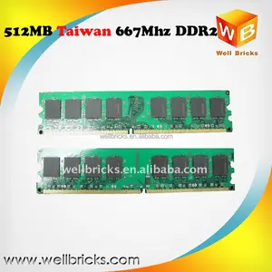 台湾DDR2 667 512MB 32x8 PC2-5300バルクRAMメモリ