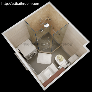 Prefabbricata studente casa utilizzando Autoportante angolo wc montato unità di stanza da <span class=keywords><strong>bagno</strong></span> con doccia pod mobile SMC1620 - Product Image 3