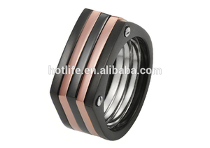 Alibaba gros Custom made bande <span class=keywords><strong>carré</strong></span> <span class=keywords><strong>solitaire</strong></span> bague pour hommes - Product Image 3