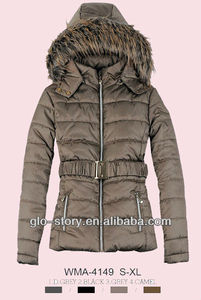 Glo- histoire 2014 rembourrage mode femmes manteaux de fourrure d'hiver - Product Image 1