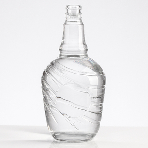 Fabricación de Botellas de Vidrio para <span class=keywords><strong>Mezcal</strong></span>, Cuello Largo, Redondas, 750 ml, Botella para Ginebra, Botella para Whisky Barata, Grabada con Tapa Guala - Product Image 2