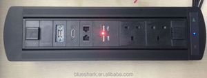 mutilmeida motorizada eléctrica rotación de escritorio con RJ45 Red, USB, HDMI, VGA, <span class=keywords><strong>3</strong></span>.5mm audio para escritorio de oficina - Product Image 4