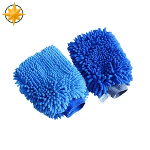 Microfiber car care cleaning handschoen mitt