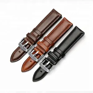 Cinturino per orologio in vera pelle con cera d'olio cinturini per orologi in pelle di mucca di alta qualità per uomo e donna 18mm 20mm