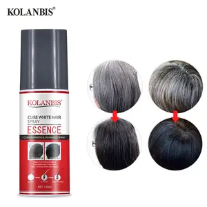 100ml Black Hair Treatment Serum Repair Follicle Increase Melanin Cover Grey Hair No Side Effect