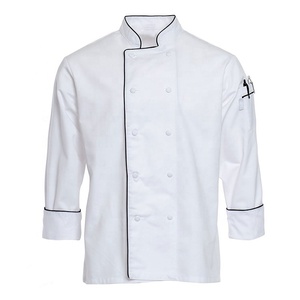 Witte Twill Stof Chef-Koks Jas Met Lange Mouwen Restaurant Keukenkleding Voor Koks En Koks - Product Image 6