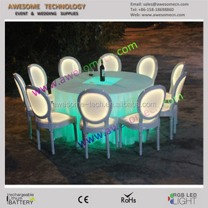 Blanc de mariage chaise longue, Luxe led mariage ronde chaise - Product Image 4