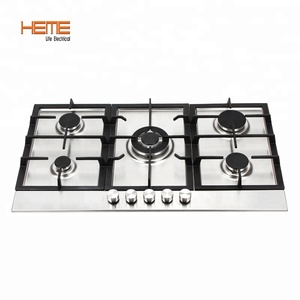 European kichen appliances cooktops electric ignition stainless steel 5 burners 90cm euro gas stove