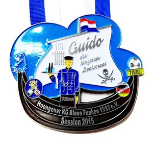 Custom Zinc Alloy Carnival Medal/Souvenir with ribbon in Plating Casting Enamel no minimum order