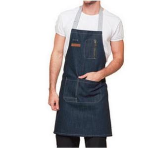 Tablier de cuisine en Denim de coton Durable avec poches pour hommes, offre spéciale - Product Image 1