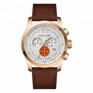定制手表大尺寸不锈钢或316L Miyota Movt石英HS-0341 45MM 304l定制标志男士手表时尚水晶