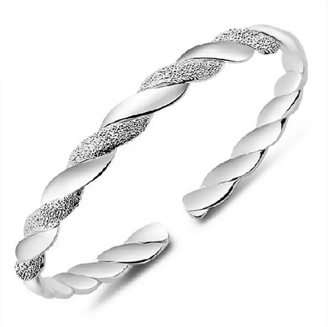 Ms han edition fashion contracted intertexture frosted bangles