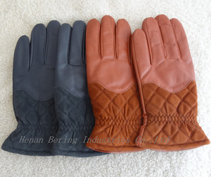 2017 Nueva Colección Hombres de Invierno Guantes de piel de Oveja de Pelo de Piel de Cordero Napa Guantes De Cuero Genuinos - Product Image 3