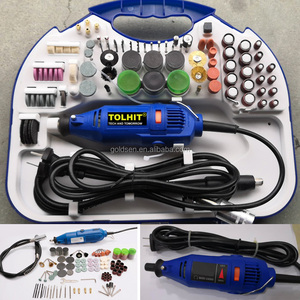 Taladro Manual Portátil TOLHIT, Kit de Accesorios Multiherramienta con Eje de Transmisión, Mini Amoladora Rotativa Eléctrica <span class=keywords><strong>Dremel</strong></span> de <span class=keywords><strong>130w</strong></span>, 211 Piezas - Product Image 4