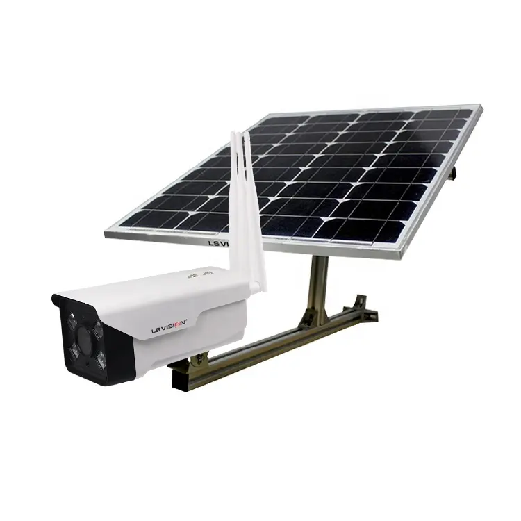 ¿Visión H.265 2MP 1080P HD 2G 3G 4G inalámbrico resistente al agua al aire libre Starlight energía Solar con Panel cámara IP para el área remota