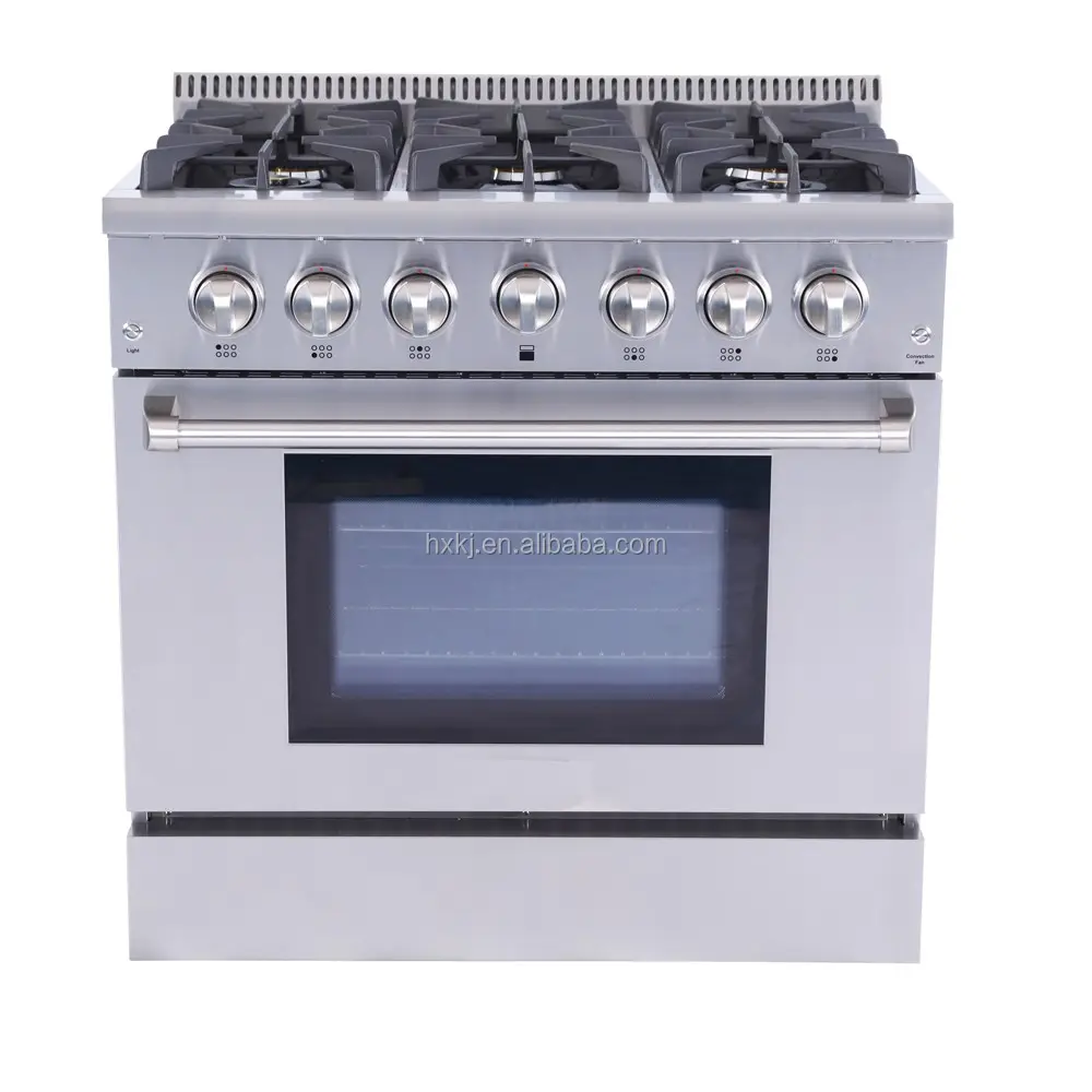 Hyxion 36 "PRO STYLE OVEN STOVE COOK RANGE TOP 4 BURNER NATURAL GAS