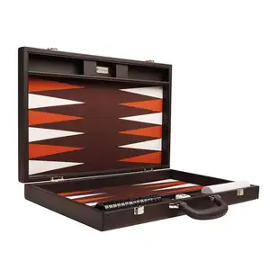 Hot Sell Factory Outlet 19-inch Romantic Dark Brown Premium Backgammon Board Game Set