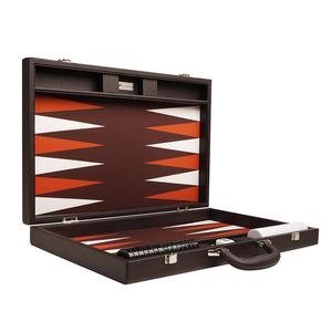 Hot bán Nhà Máy Outlet 19-inch Lãng Mạn Màu Nâu Sẫm Cao Cấp <span class=keywords><strong>Backgammon</strong></span> Board Game <span class=keywords><strong>Set</strong></span> - Product Image 1