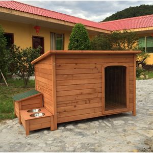SHUNDA SDD0603 Eco-Friendly <strong>Wooden</strong> Outdoor <strong>Dog</strong> <strong>Kennel</strong> with Fashion Print <strong>Design</strong>-Pet Furniture - Product Image 1