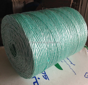 Benang tunggal untai memutar pp rafia kemasan baler tali plastik rafia hay baler twine pertanian baler twine