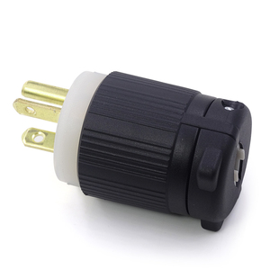NEMA 6-20p thay thế plug-dễ dàng lắp ráp, bền nylon & Brass xây dựng, UL-C-UL đã được phê duyệt, màu đen, 20A, 3 dây, 250V AC - Product Image 2