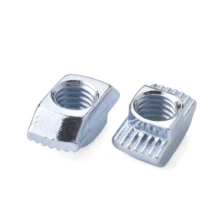 Zinc Plated Carbon Steel T-slot Silding Hammer Head Fastener Nut for 40 45 50 Series Aluminum Profile Slot 10mm