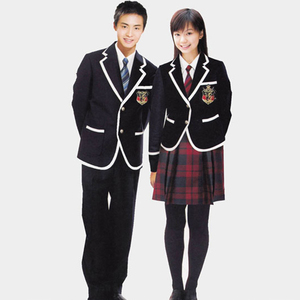 韓国の定番カスタムロゴ入り学生服ブレザーとパンツスカートセット 最高の学生服 - Product Image 2