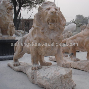 Scultura di leone in pietra di marmo per esterni
