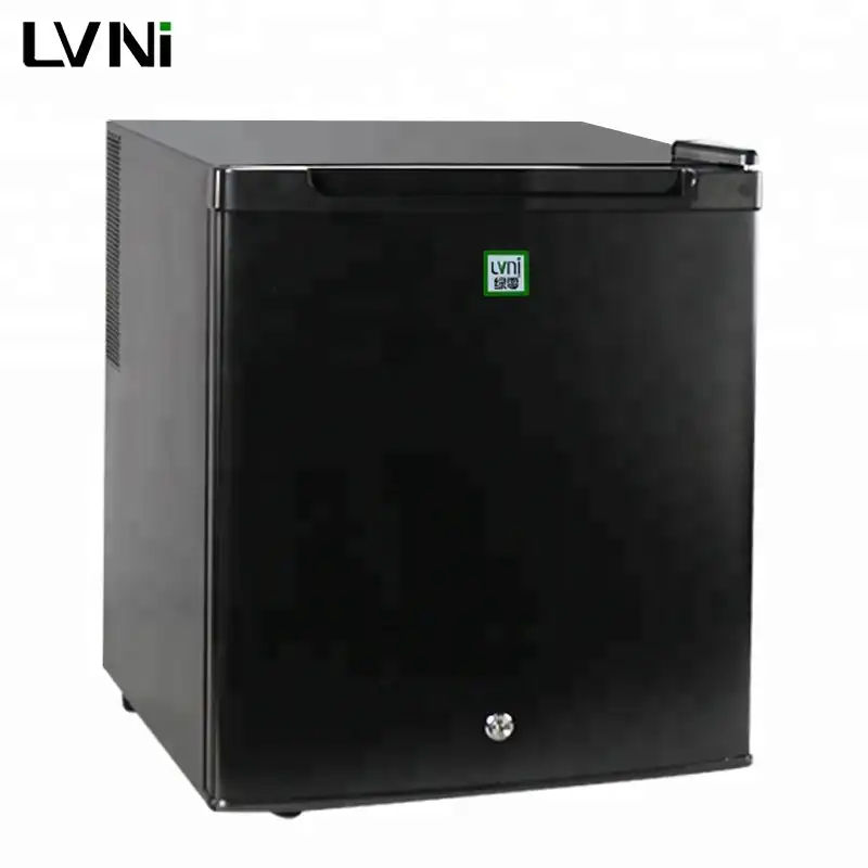Lvni 2017 mini refrigerador de geladeira, 42l, bloqueável, silencioso, sem pé, compacto, reversível, para porta, hotel, quarto