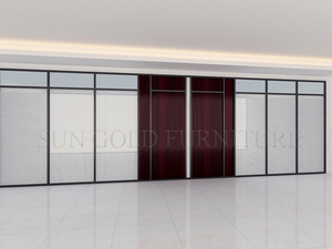 พาร์ติชั่นกระจกผนังกั้นในออฟฟิศพาร์ติชั่นสูงแก้ว<span class=keywords><strong>ใส</strong></span>พาร์ติชั่นสำหรับใช้ในสำนักงานโรงแรม - Product Image 4