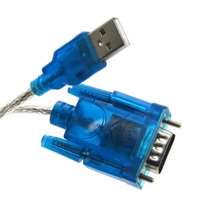 ブルーカラー1.2M/1.5M/2/5M USB RS-232 DB9シリアルケーブルアダプター