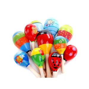 Maracas de madera para bebés sonajeros de bebé: martillo de arena de  música, máquina de ruido