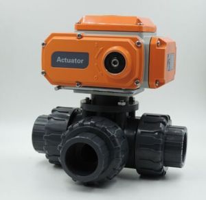 Vanne à bille en plastique pvc à 3 voies, qualité époustouflante, prix d'usine, - Product Image 4