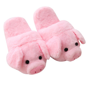 Pantuflas <span class=keywords><strong>de</strong></span> cerdito rosas LK, lindas y cómodas para dormitorio, pantuflas <span class=keywords><strong>de</strong></span> cerdito para mujer para interiores. - Product Image 1