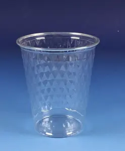 8oz Diamond Clear Plastic Cups Cold Coffee Ice Cream PET Type For Beverage Use Factory Price Wholesale