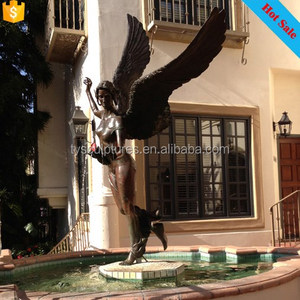 Sculptures d'ange en laiton métallique, cm, avec de grandes ailes, statue en bronze - Product Image 5