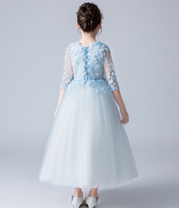 <span class=keywords><strong>Vestido</strong></span> <span class=keywords><strong>de</strong></span> Encaje <span class=keywords><strong>de</strong></span> Manga Media para Niña, <span class=keywords><strong>Primera</strong></span> Comunión, Fiesta, Talla Grande, Vestidos <span class=keywords><strong>de</strong></span> Novia Blancos para Niñas - Product Image 5