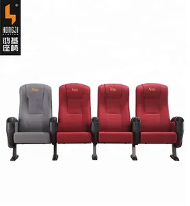 Cinema Chair with USB and plug base Manufacturer Price For Fixed Seat Upholstered Cinema seat Theater Chairs For Project