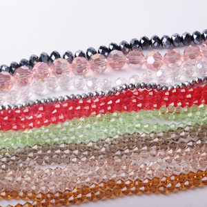 Filo di Perle Naturali di Ametista Rosa, Perle Rotonde a 32 Sfaccettature, Perle di Vetro Cristallo Colorate Stile Ceco, Perle Blu Direct Galore - Product Image 3
